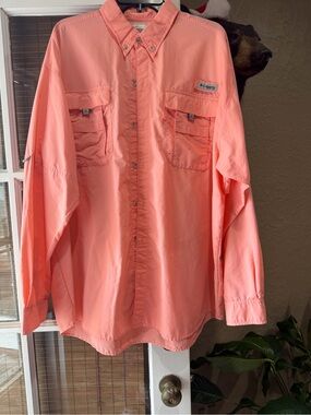 Columbia Coral Button-Front Outdoor Fishing Shirt